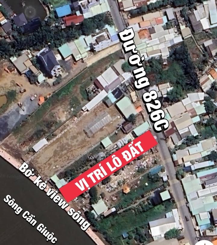 Đất nền 1200m² mặt tiền đường 826C, xã Phước Lại - Giá 10 tỷ, view sông thoáng mát!