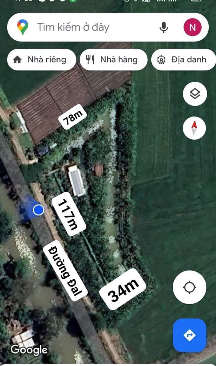 Đất trồng lúa mặt tiền Đường Đal, 5834m² - Tiềm năng đầu tư lớn!