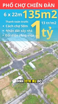 Đất nền chợ Chiên Đàn, 135m² giá chỉ 1.8 tỷ - Cơ hội đầu tư tuyệt vời!