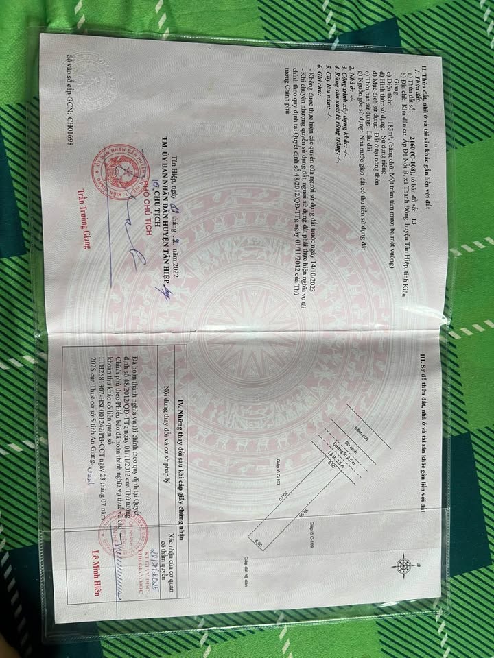 Nhà riêng Tân Hiệp B, Huyện Tân Hiệp, 189m² giá 750 triệu - Sổ hồng đầy đủ!