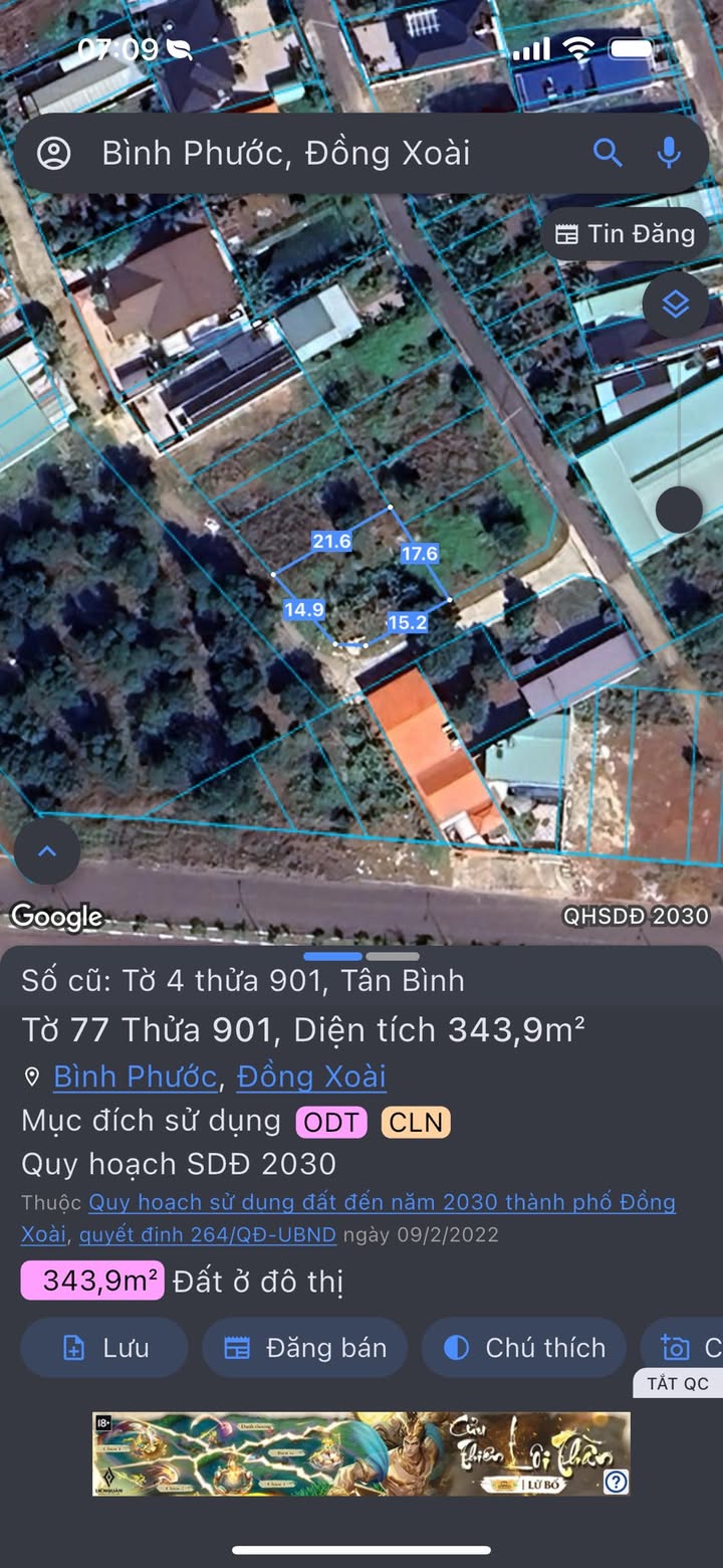 Đất thổ cư 367m² tại Đường 5b3, Tân Bình, Đồng Xoài - Giá 2.25 tỷ - Cơ hội vàng đầu tư!