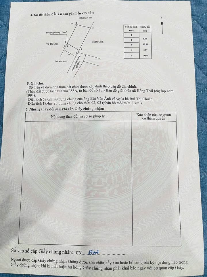 Đất nền Hồng Thái, An Dương 57m² giá 920 triệu - Vị trí đắc địa, ngõ thoáng!