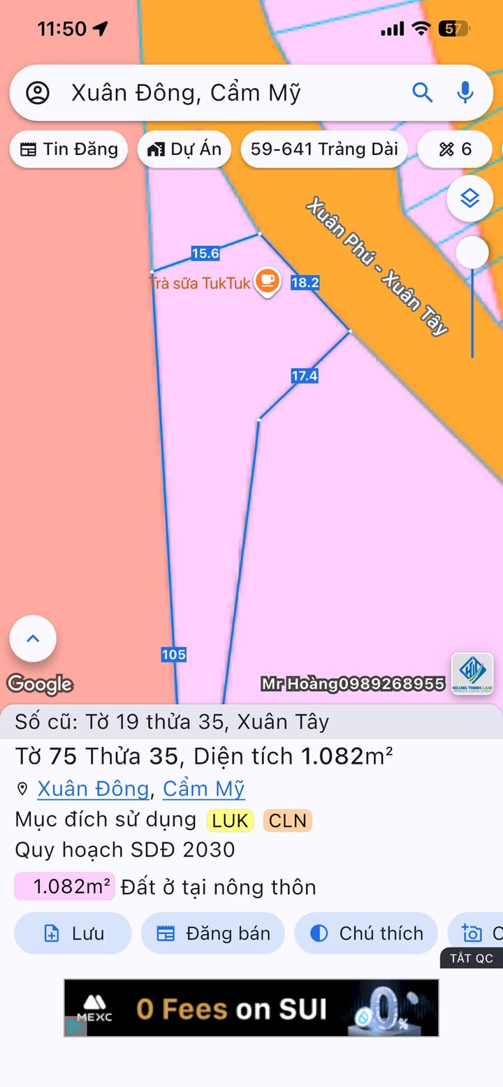 Đất nền mặt tiền đường nhựa Xuân Phú, Xuân Lộc 360m² giá 1.5 tỷ - Đầu tư sinh lời!