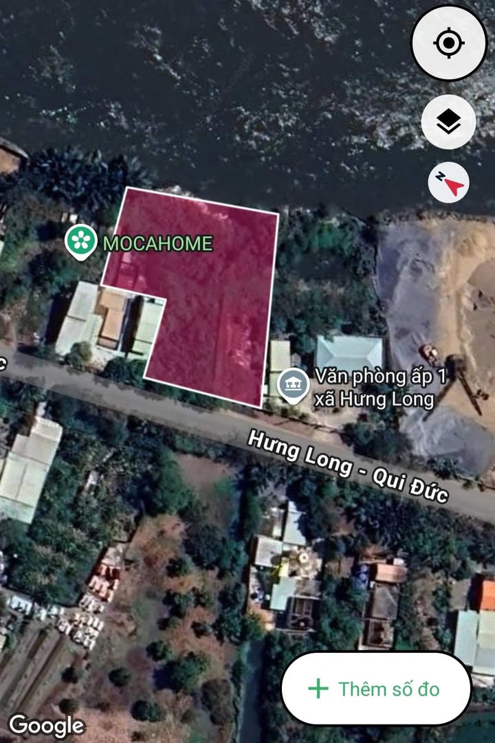 Đất nền Hưng Long Bình Chánh 2500m² giá 13 tỷ - Mặt tiền đường view sông