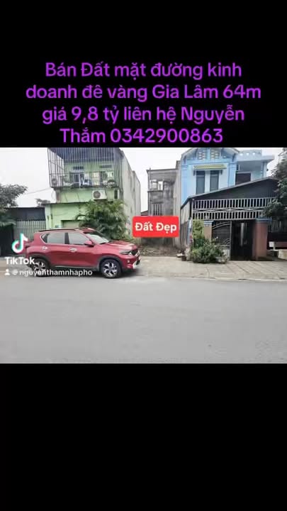 Bán đất mặt đường Đê Vàng, Long Biên, 64m² giá 9.8 tỷ - Kinh doanh thuận lợi!