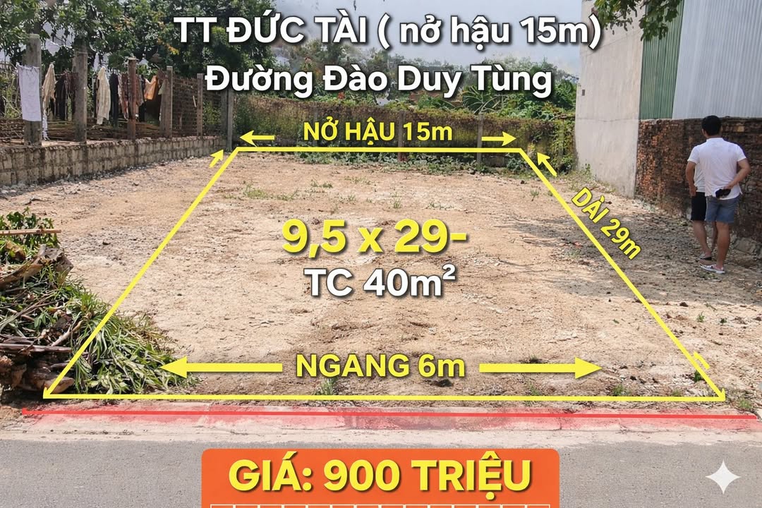 Đất thổ cư Đức Tài 174m² giá 900 triệu - Thế đất phong thủy đẹp!