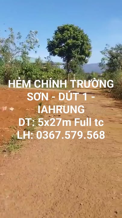 Đất nền xã Ia Sao, huyện Ia Grai, 135m² giá chỉ 200 triệu - Sổ đỏ chính chủ!