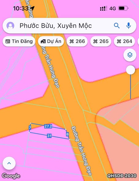 Đất nền mặt tiền đường Trần Hưng Đạo, Xuyên Mộc, 210m² giá 2.3 tỷ - Đầu tư tiềm năng!