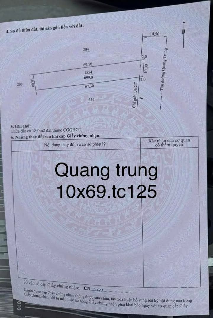 Đất thổ cư 695m² tại Đường Quang Trung, Chư Sê - Đầu tư sinh lời không thể bỏ qua!