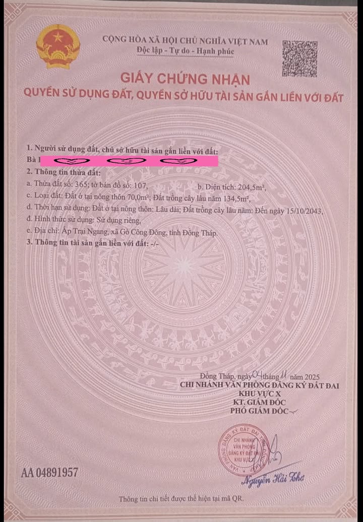 Nhà mặt tiền 204.5m² tại Ấp Trại Ngang, giá chỉ 620 triệu - Cần bán gấp!