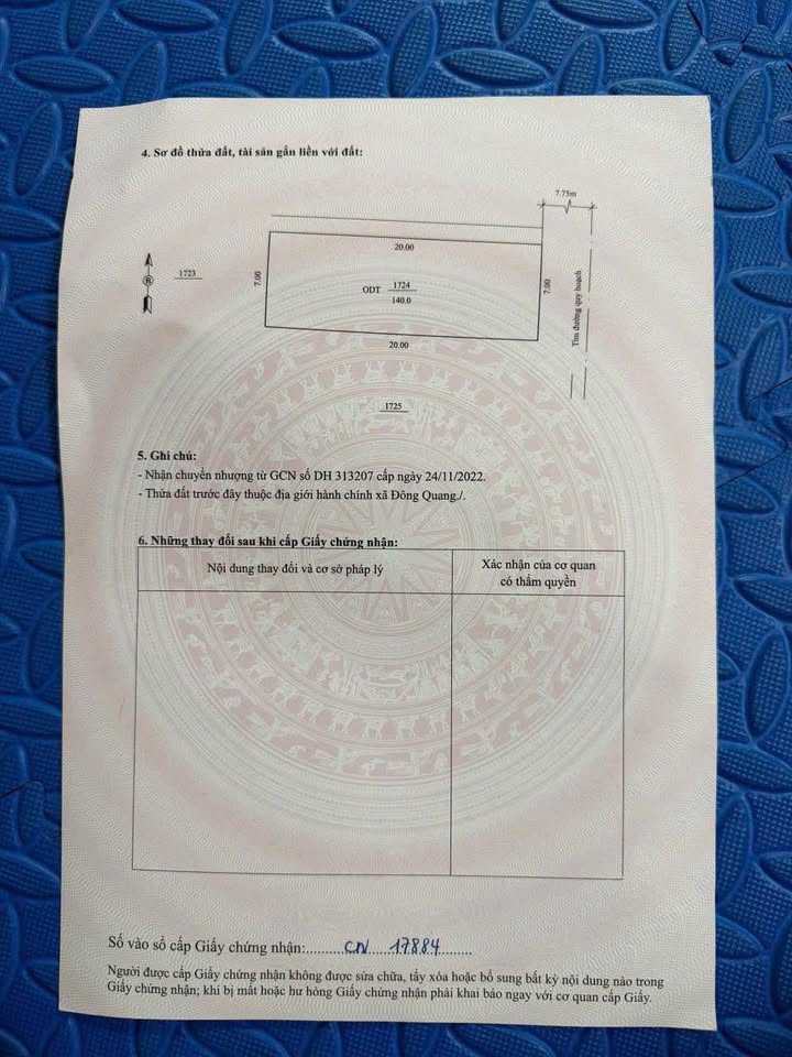 Đất nền bán gấp tại xã Đông Quang, 140m² giá chỉ 1.4 tỷ - Cơ hội đầu tư tuyệt vời!
