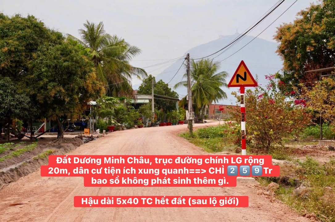 Đất Dương Minh Châu 200m² chỉ 259 triệu - Sổ đỏ chính chủ, vị trí đẹp!