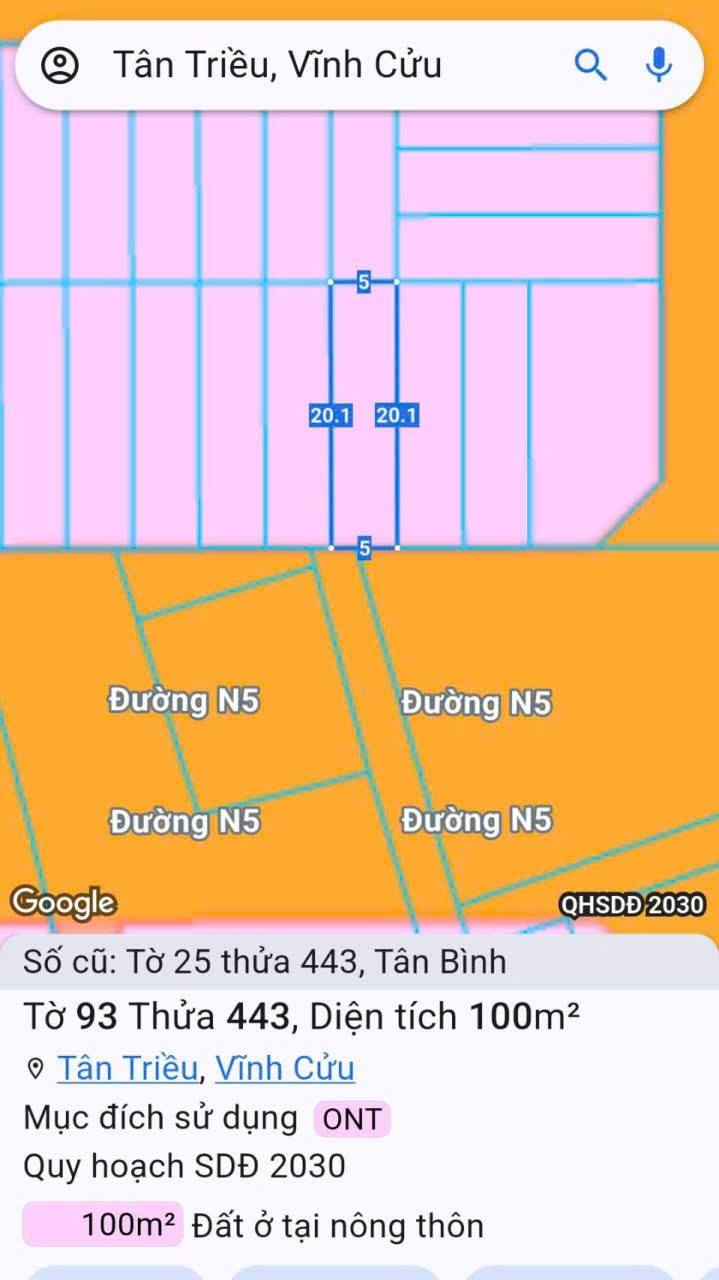 Đất nền khu dân cư Lavender, Phường Tân Triều, 100m² chỉ 2.35 tỷ - Đầu tư sinh lời