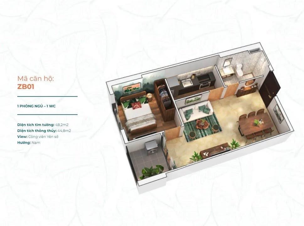 Căn hộ chung cư Zen Felizhome Hoàng Mai 45m² giá 4.7 tỷ - Chính chủ cần bán gấp!