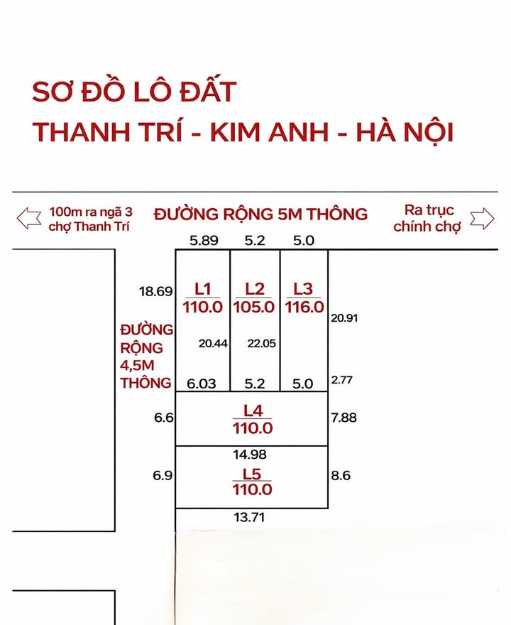 Đất thổ cư xã Kim Anh 116m² giá tốt - Đầy đủ tiện ích