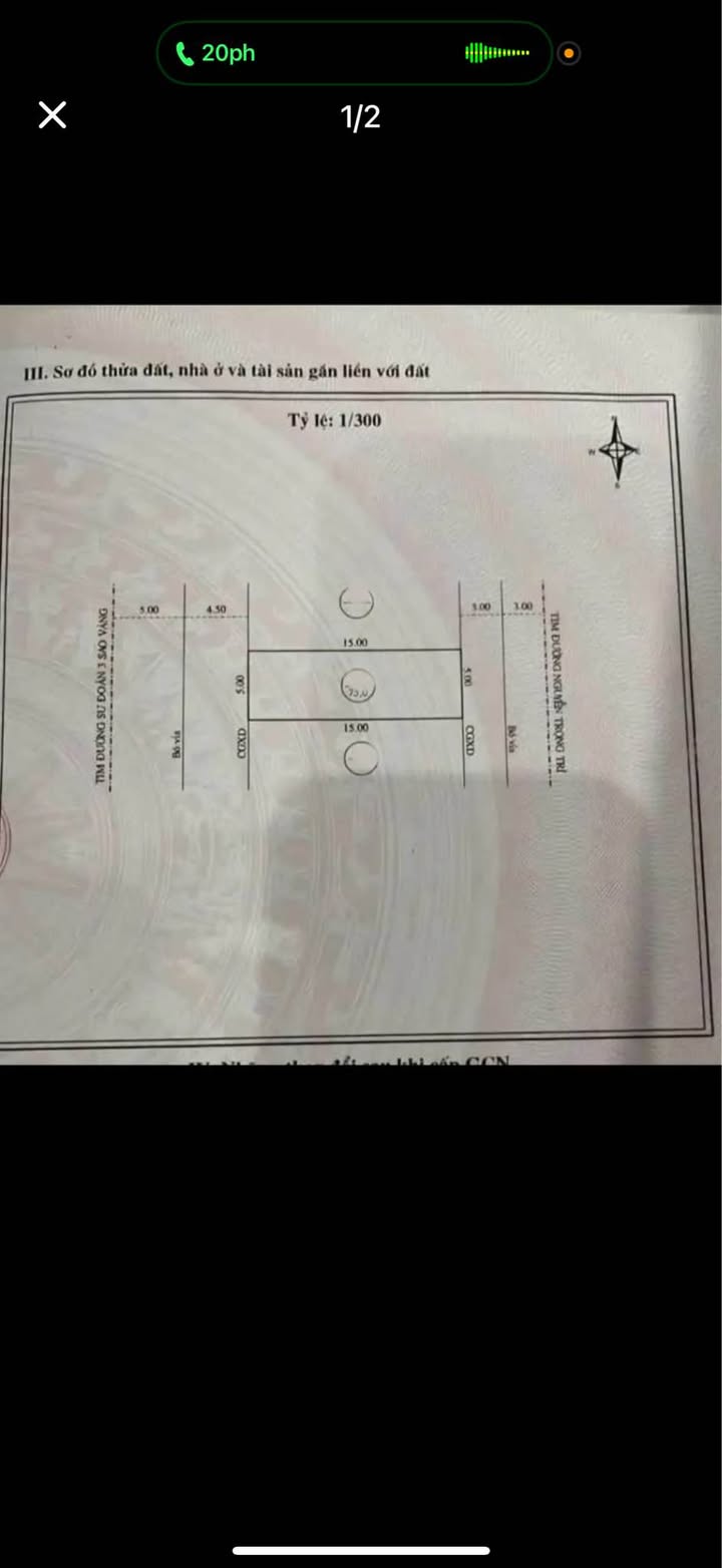 Lô đất 2 mặt tiền đường Sư Đoàn 3 Sao Vàng, Quy Nhơn - Diện tích 75m², giá 4.3 tỷ!