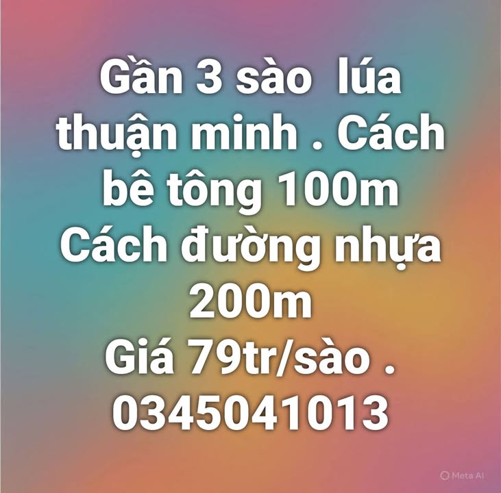 Đất thổ cư xã Thuận Minh 1080m² giá 237 triệu - Cơ hội đầu tư tuyệt vời!