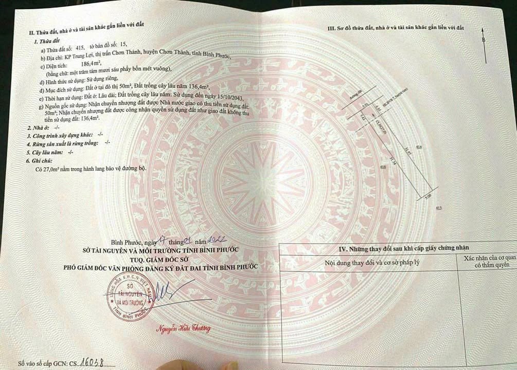 Đất nền Hưng Long, Chơn Thành 175m² giá 750 triệu - Cơ hội đầu tư hấp dẫn!