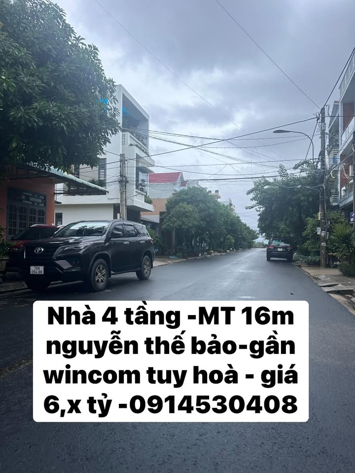 Nhà 4 tầng mặt tiền Nguyễn Thế Bảo, 100m² giá 6 tỷ - Vị trí đắc địa tại Phú Yên!