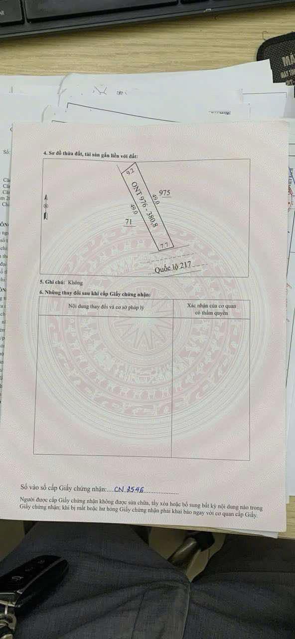 Đất mặt Quốc lộ 217, Cẩm Bình, 380.8m² giá 1.7 tỷ - Đầu tư sinh lời ngay!