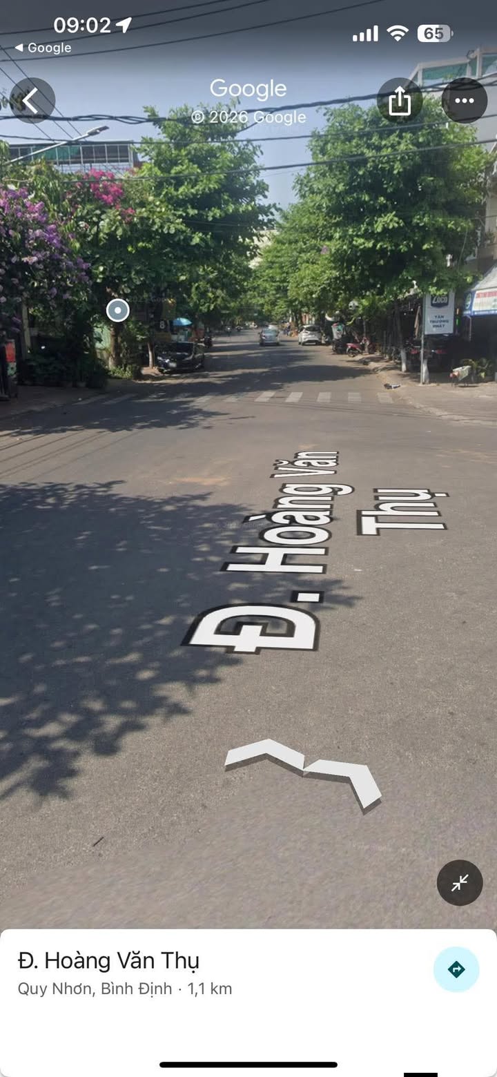 Đất mặt tiền đường Hoàng Văn Thụ Quy Nhơn 77m² giá 6 tỷ - Vị trí đẹp kinh doanh