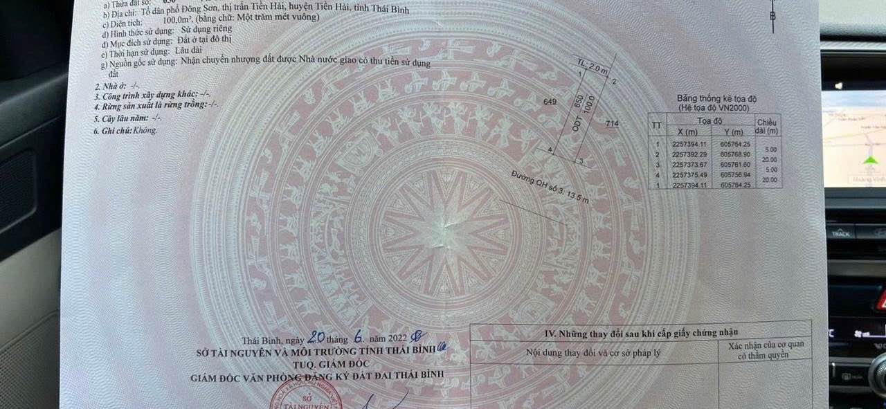 Đất nền Bắc Đồng Đầm - Tiền Hải 100m² giá 1 tỷ - Đầu tư sinh lời hấp dẫn!