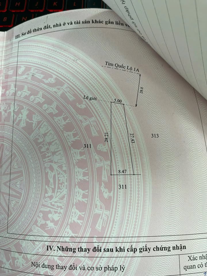 Đất mặt tiền Quốc Lộ 1A Tân Lập 185m² giá chỉ 1.2 tỷ - Cơ hội đầu tư hiếm có!