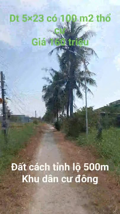 Đất thổ cư 100m² tại xã Tân Thới, Đồng Tháp chỉ 160 triệu - Cơ hội đầu tư lý tưởng!