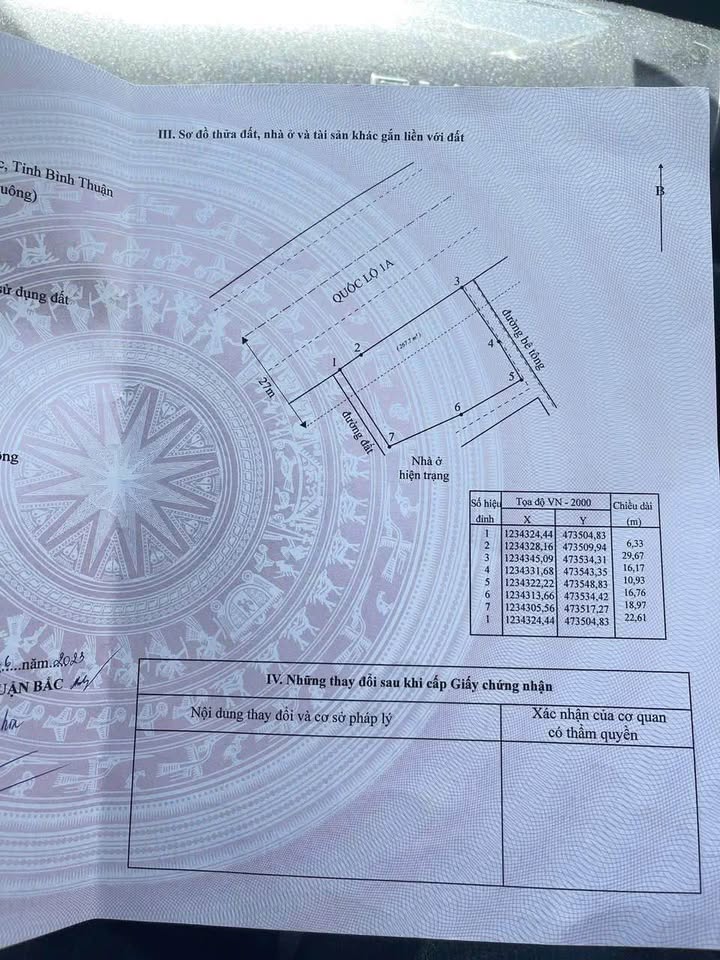 Đất nền 911m² Quốc lộ 1A, Huyện Hàm Tân - Đầu tư sinh lời ngay!