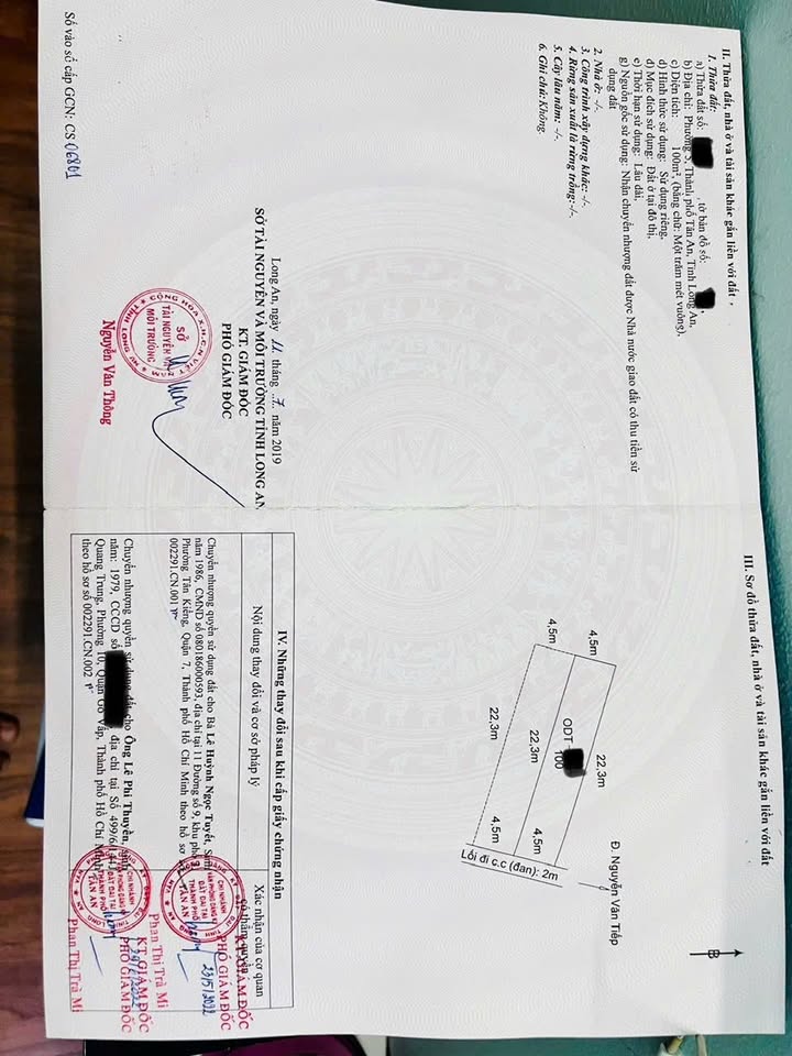 Đất thổ cư 100m² tại Nguyễn Văn Tiếp, Tân An, Long An - Giá chỉ 1,1 tỷ, pháp lý rõ ràng!