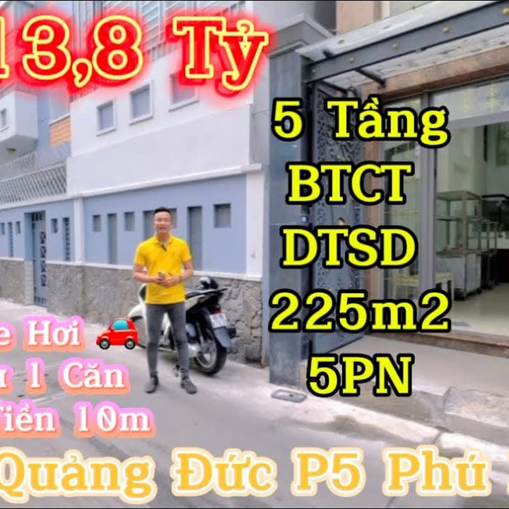 Nhà phố hẻm xe hơi Thích Quảng Đức, Phú Nhuận - 53m², giá 13.8 tỷ - Chính chủ bán gấp!