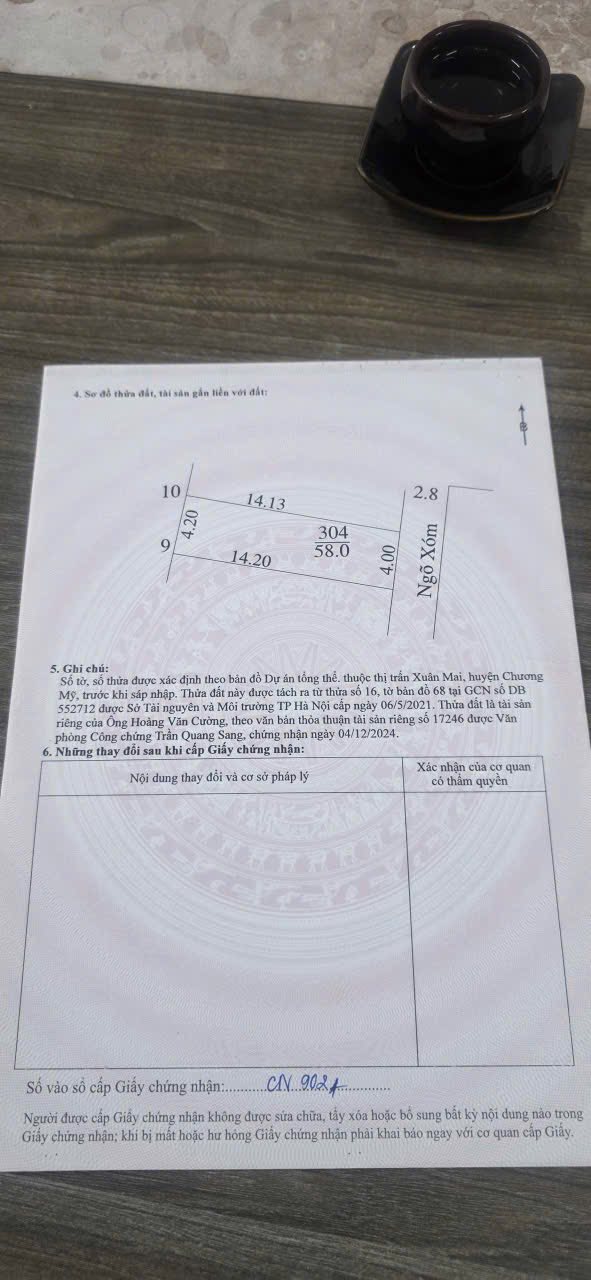 Đất thổ cư 58m² tại Xuân Mai, Chương Mỹ, giá 2.1 tỷ - Sổ đỏ chính chủ!