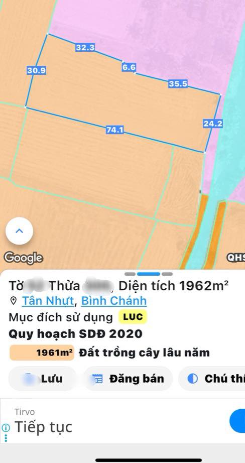 Đất nông nghiệp Tân Nhựt Bình Chánh 1776m² giá 1.3 tỷ - Cơ hội đầu tư lý tưởng!