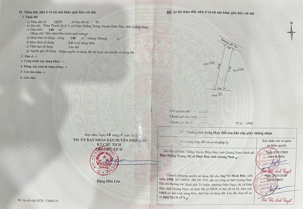 Đất nền Điện Tiến, Điện Bàn 140m² giá chỉ 800 triệu - Cơ hội đầu tư hấp dẫn!