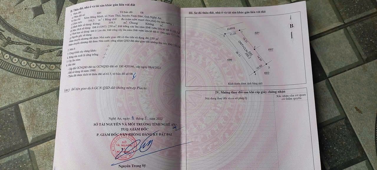 Đất Xóm Hồng Minh, Xã Nam Thái, 360m² giá 800 triệu - Phong thủy tuyệt đẹp!