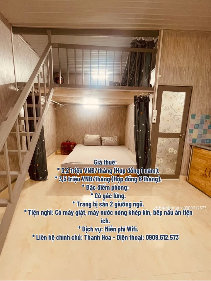 Cho thuê phòng trọ có gác tại Đà Lạt 3.2 triệu - Địa điểm vàng gần Hồ Xuân Hương!