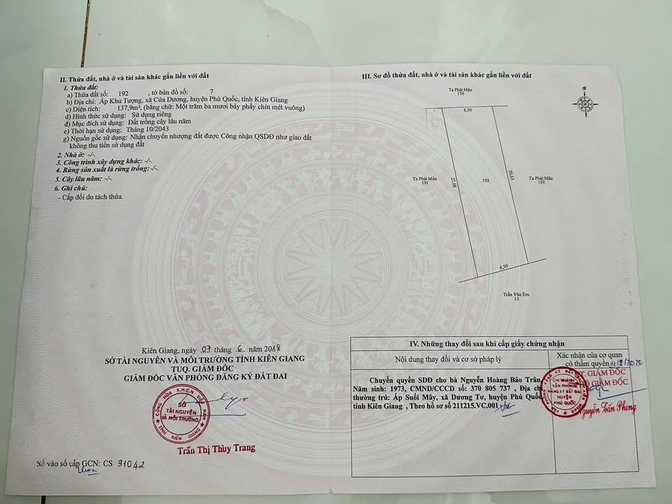 Đất nền Cửa Dương Phú Quốc 221,9m² giá chỉ 280 triệu - Đầu tư sinh lời ngay!