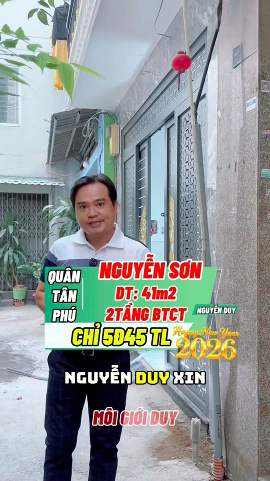 Nhà mới Nguyễn Sơn, Quận Tân Phú 41m² giá 9.85 tỷ - Kiên cố, gần mặt tiền!