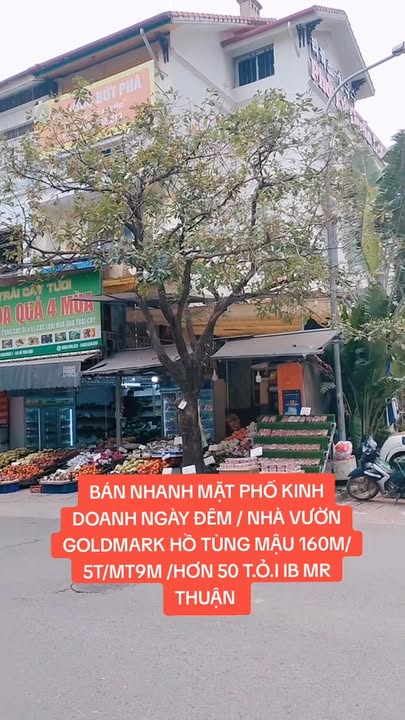 Mặt Phố Kinh Doanh Goldmark Hồ Tùng Mậu 160m² giá 50 tỷ - Đầu tư sinh lời ngay!