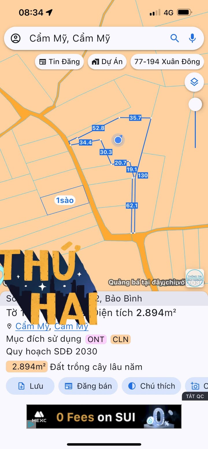 Đất nền nghỉ dưỡng Xã Bảo Bình 2894m² giá 2 tỷ - Sổ hồng riêng chính chủ!