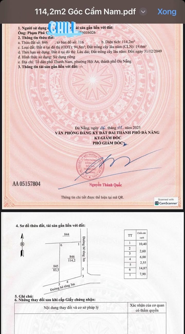 Đất nền lô góc 2 mặt tiền 114m² tại phường Hội An - Giá chỉ 2.2 tỷ!