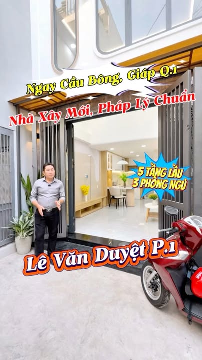 Nhà mới xây 4 tầng tại Bình Thạnh 26m² - Thiết kế hiện đại, gần Chợ Bà Chiểu!