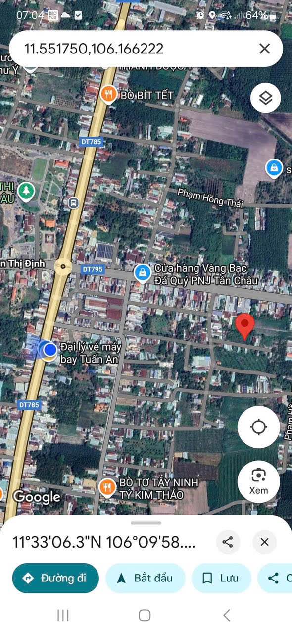 Đất thổ cư tại xã Tân Phú, huyện Tân Châu - 300m² giá 2.85 tỷ - Cơ hội đầu tư tuyệt vời!