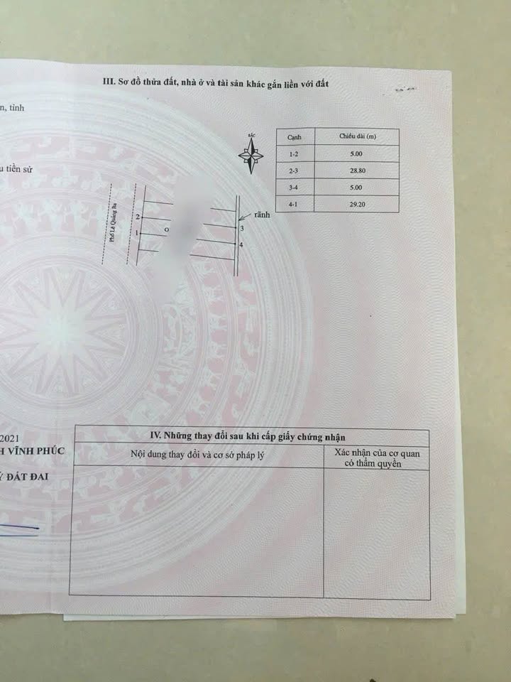 Đất nền 145m² đường Lê Quảng Ba, Vĩnh Yên chỉ 4.35 tỷ - Sổ đỏ chính chủ