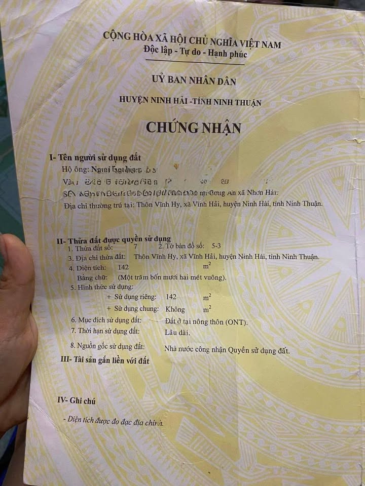 Đất nền biển Vĩnh Hy 142m² giá chỉ 8.52 tỷ - Cơ hội đầu tư tuyệt vời!