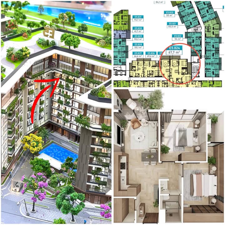 Căn hộ EcoRiverSide Hải Dương 67m² giá 3.318 tỷ - Sổ hồng lâu dài!