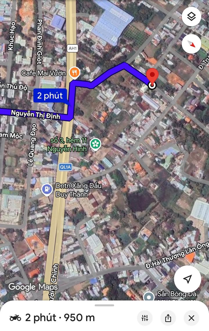 Đất thổ cư Huyện Hàm Thuận Nam 120m² giá 1.1 tỷ - Sổ đỏ chính chủ