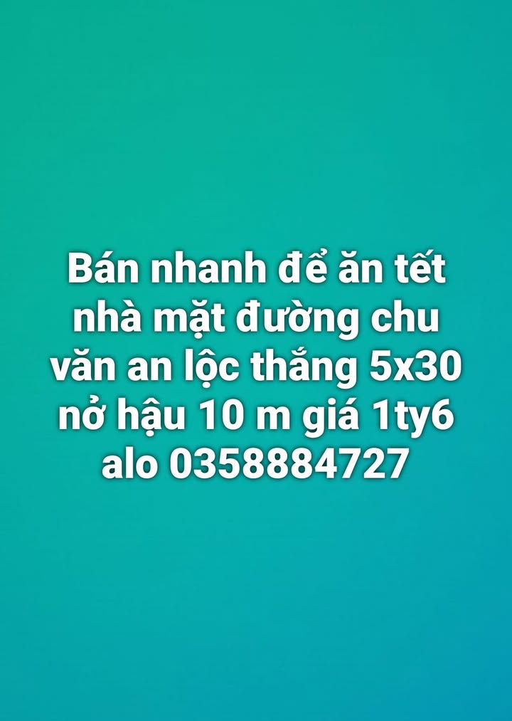 Nhà mặt tiền đường Chu Văn An, Lộc Thắng, 150m² giá 1.6 tỷ - Bán gấp trước Tết!