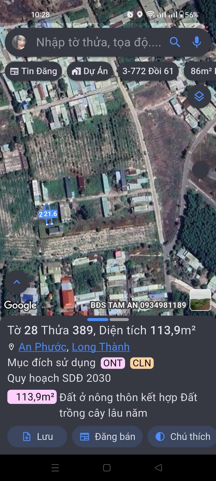 Đất thổ cư An Phước, Long Thành 105m² - Sổ đỏ chính chủ, giá chỉ 1.1 tỷ!