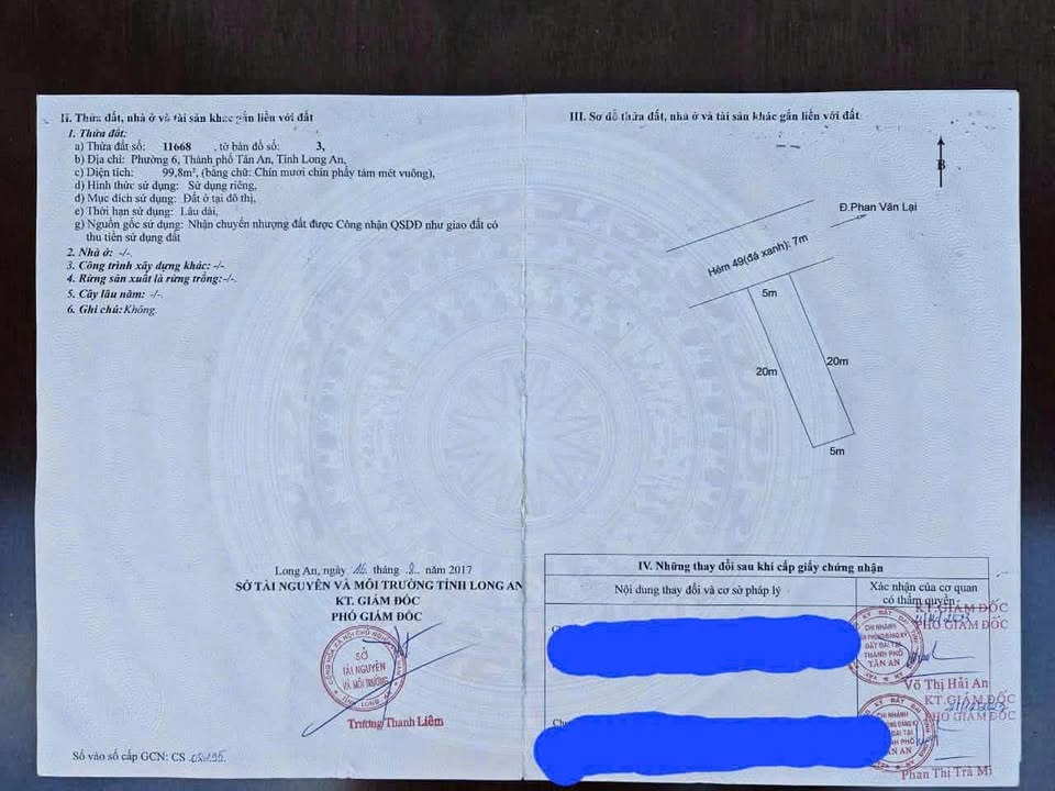 Nhà cấp 4 Phường 6, Tân An 100m² giá 2.25 tỷ - Chính chủ bán gấp!